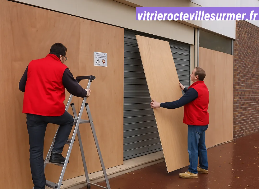 Mise en sécurité fermeture provisoire Octeville-sur-Mer