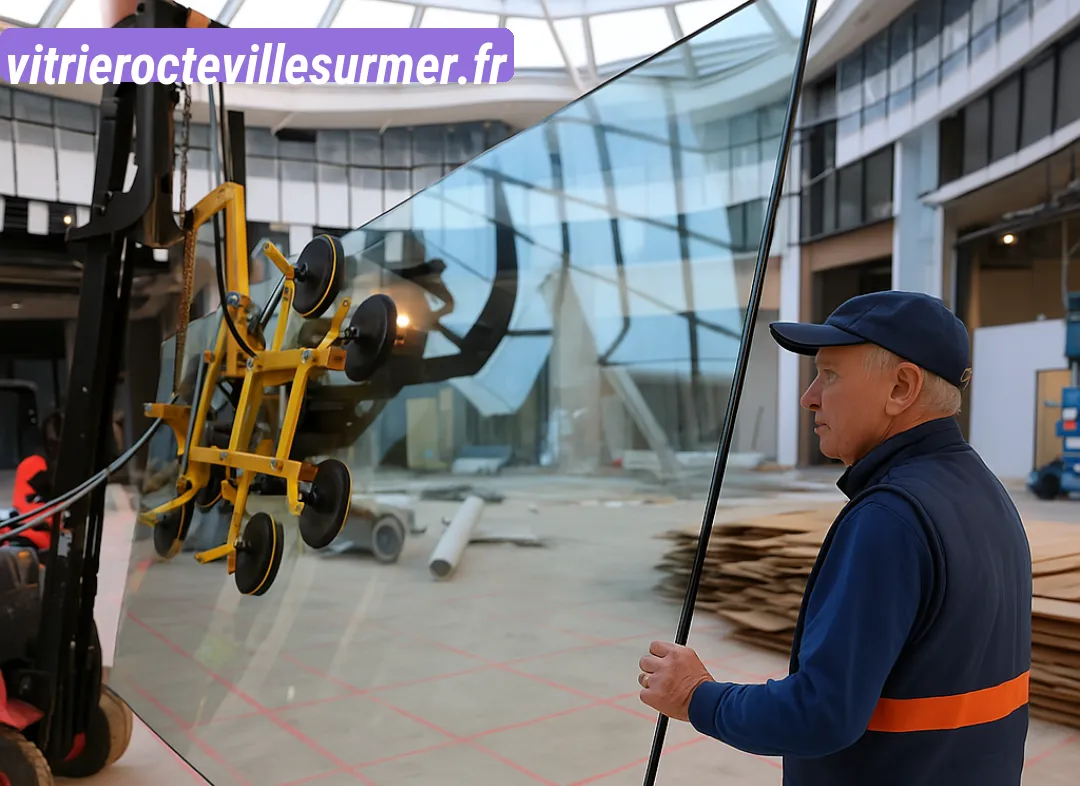 Remplacement de vitrine magasin Octeville-sur-Mer